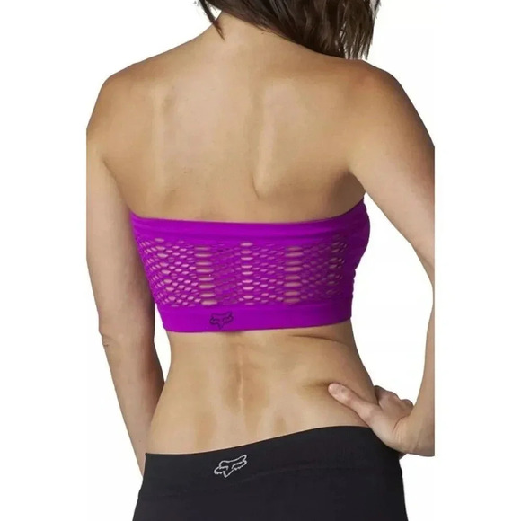 Womens Fox Racing HELLO! Bandeau Purple Top Size XS/S New - Picture 2 of 13